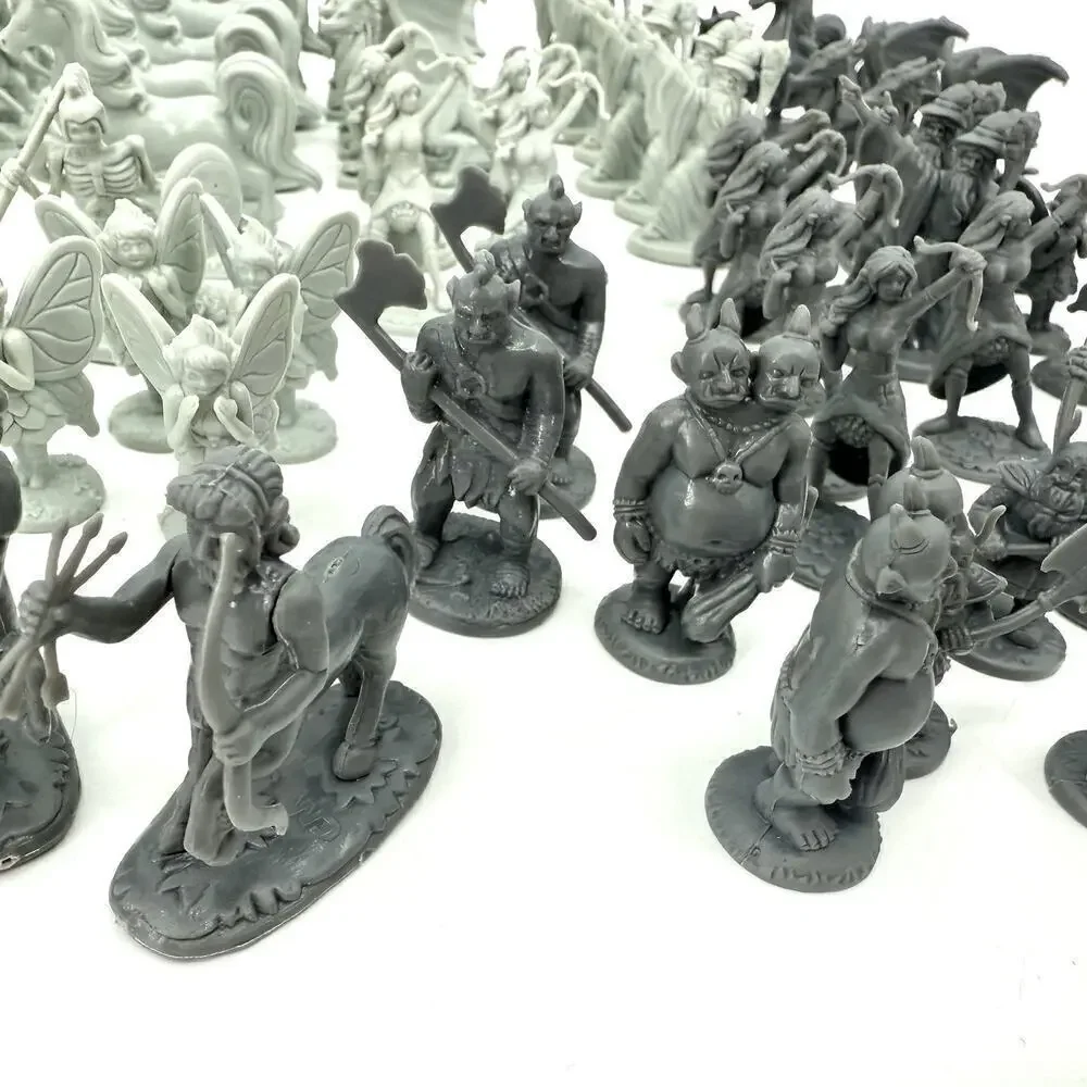 Lot Of 80 Wicked Duels Fantasy Creatures Wizards Ogres Fairies Plastic Figures
